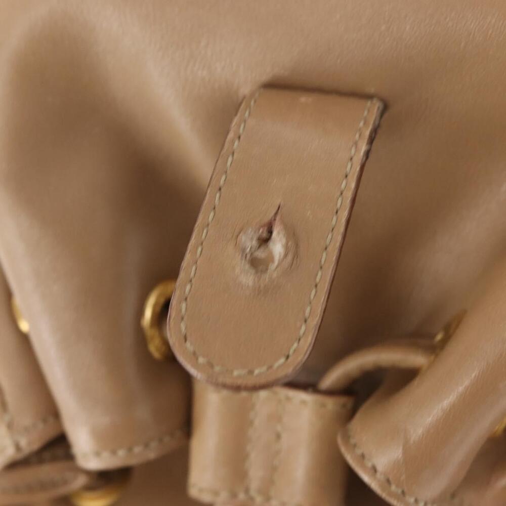 GUCCI Bamboo Backpack Leather Beige Gold 003 3444 0030 Auth ep11512 - Picture 10 of 16